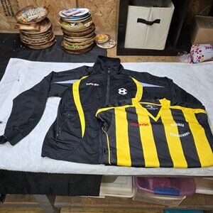 Macron Soccer Kit Bundle Vicenza Internazionale Jersey & Track Jacket M